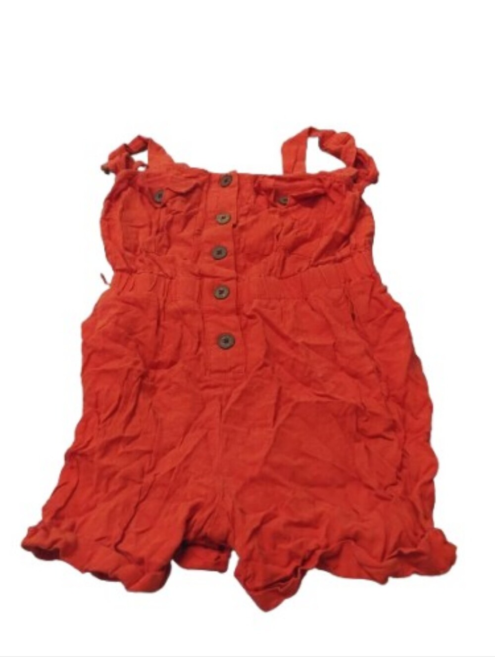 Urban Outfitters Orange Buttoned Sleeveless Romper Sz S